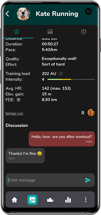 Screenshot di Good Coach App su mobile